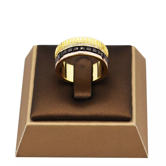 Bague unisex plaqué or 18k