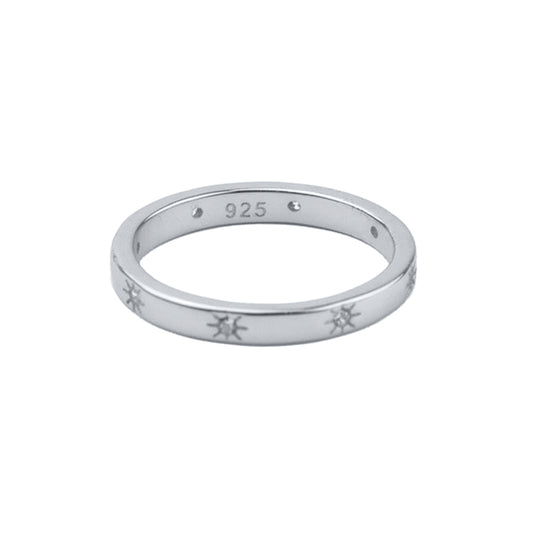 Bague octogonale en argent Sterling 925