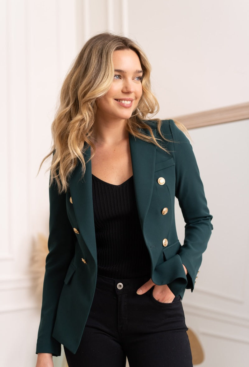 Veste blazer croisée avec boutons dorés Choklate