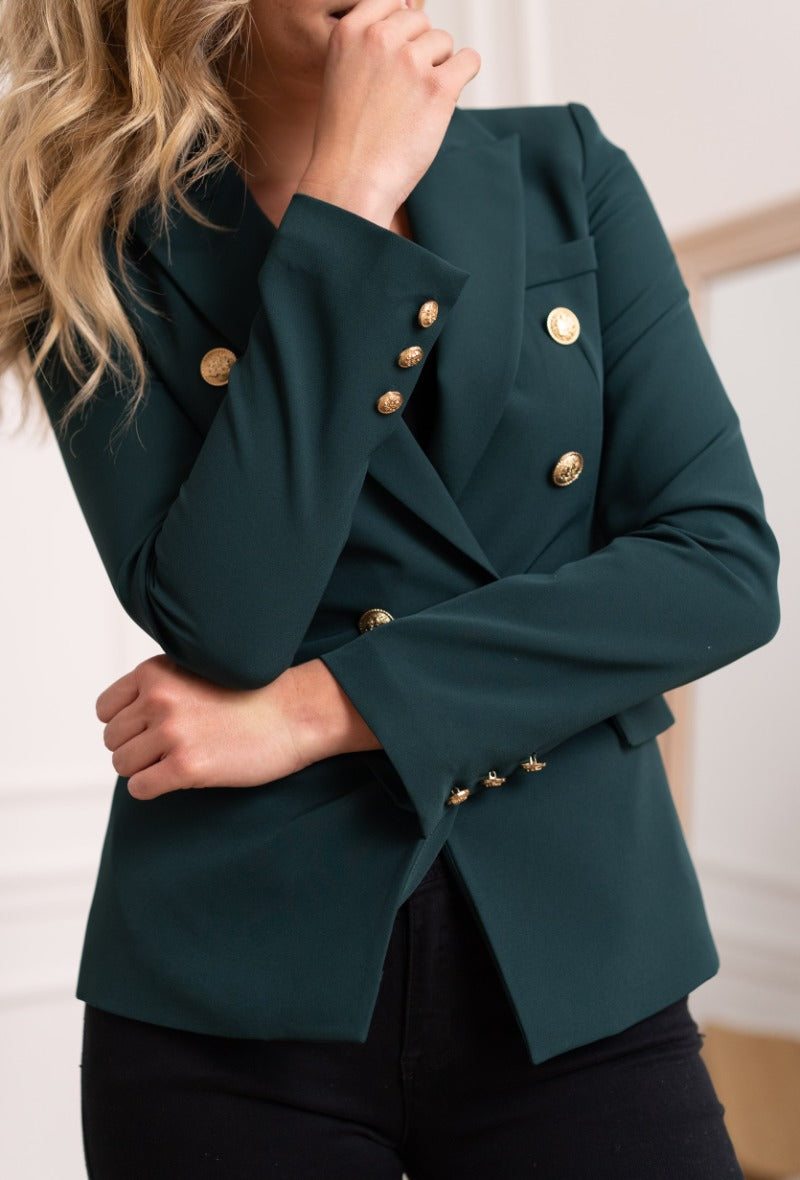 Veste blazer croisée avec boutons dorés Choklate