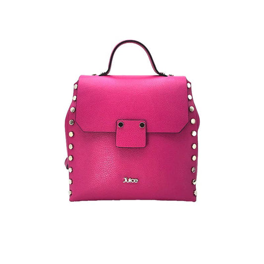 Sac à dos en cuir couleur fushia