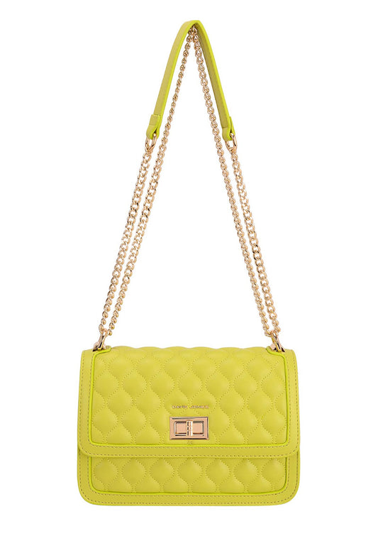 Sac à main David Jones jaune fluo