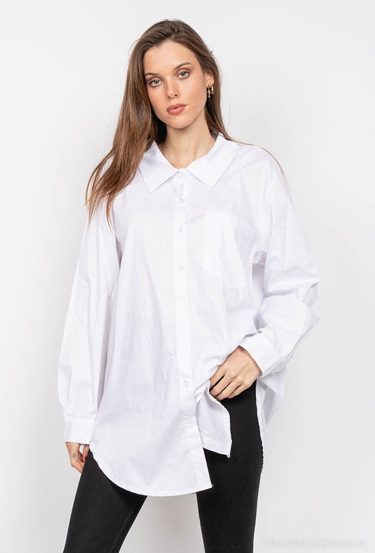 Chemise ouversize en coton TU