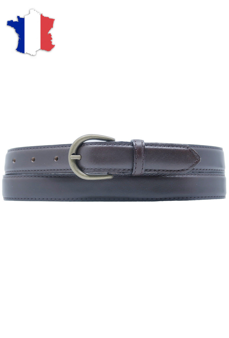 Ceinture en cuir de vachette 25mm ajustable