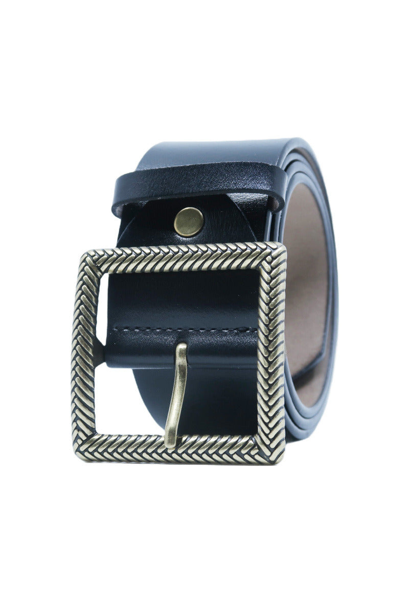 Ceinture large en cuir